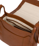 'Houghton' Vintage Dark Tan Leather Cross Body Bag image 4