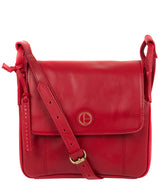 'Houghton' Vintage Red Leather Cross Body Bag