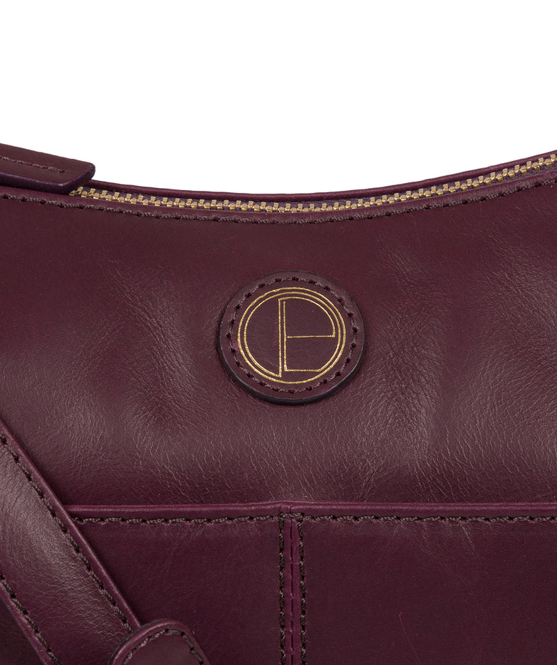 'Farlow' Blackberry Leather Shoulder Bag image 6