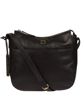 'Farlow' Vintage Black Leather Shoulder Bag Pure Luxuries London