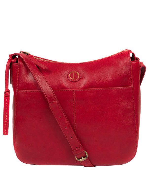 'Farlow' Vintage Red Leather Shoulder Bag image 1