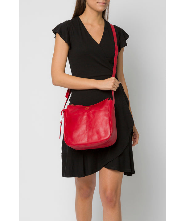 'Farlow' Vintage Red Leather Shoulder Bag image 2
