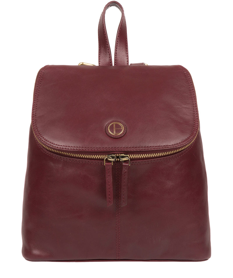 'Marbury' Burgundy Leather Backpack image 1