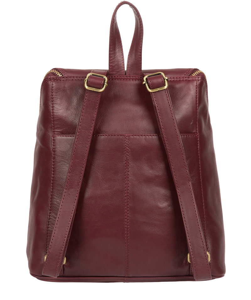 'Marbury' Burgundy Leather Backpack image 3