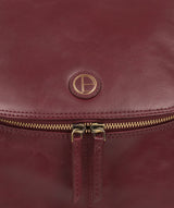 'Marbury' Burgundy Leather Backpack image 6