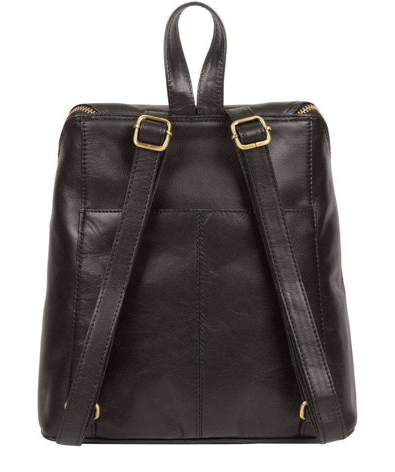 'Marbury' Vintage Black Leather Backpack image 3