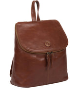 'Marbury' Vintage Cognac Leather Backpack image 5
