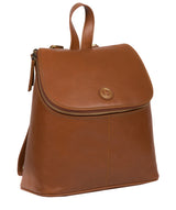 'Marbury' Vintage Dark Tan Leather Backpack image 5