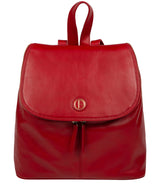 'Marbury' Vintage Red Leather Backpack image 1