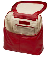 'Marbury' Vintage Red Leather Backpack image 4