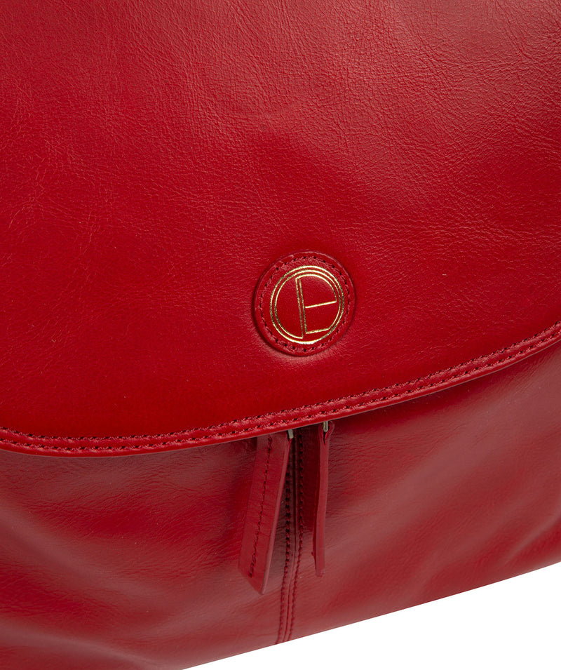 'Marbury' Vintage Red Leather Backpack image 6