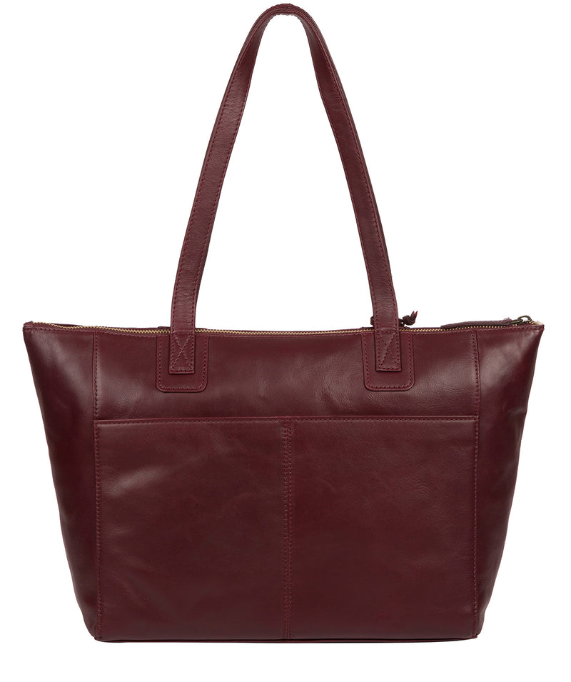 'Gwent' Burgundy  Leather Tote Bag image 3