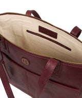 'Gwent' Burgundy  Leather Tote Bag image 4
