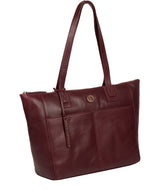 'Gwent' Burgundy  Leather Tote Bag image 5