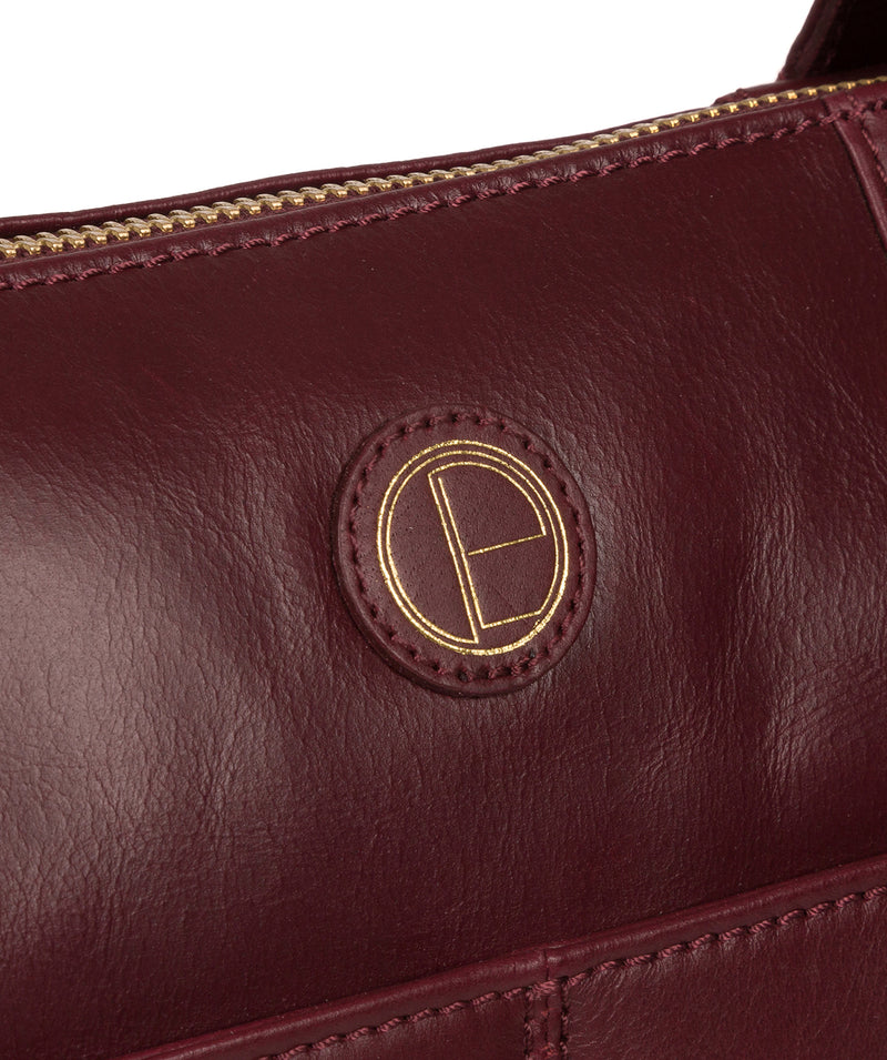 'Gwent' Burgundy  Leather Tote Bag image 7