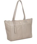 'Gwent' Dove Grey Leather Tote Bag image 5