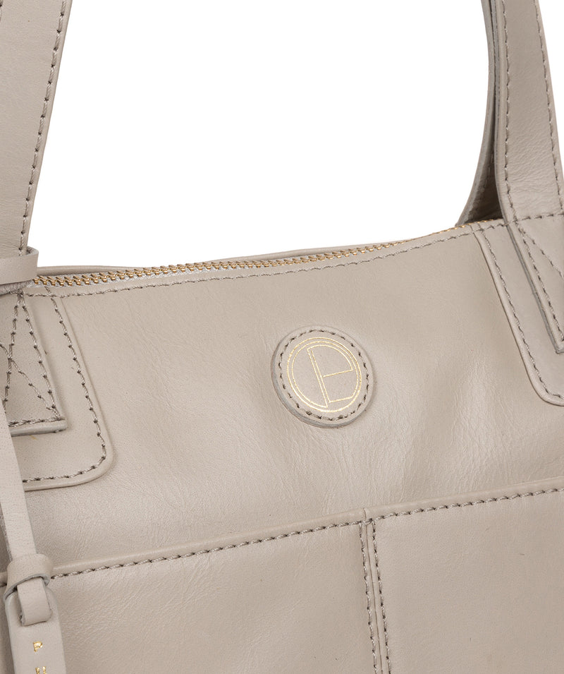 'Gwent' Dove Grey Leather Tote Bag image 6