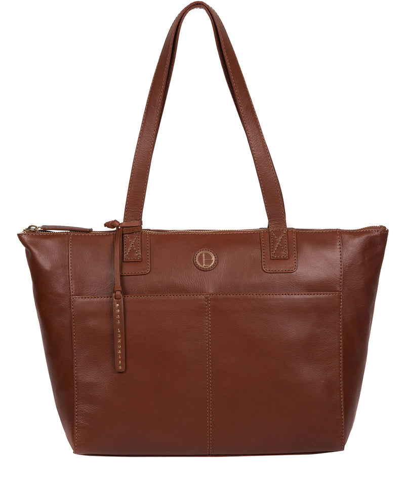 'Gwent' Cognac Leather Tote Bag image 1