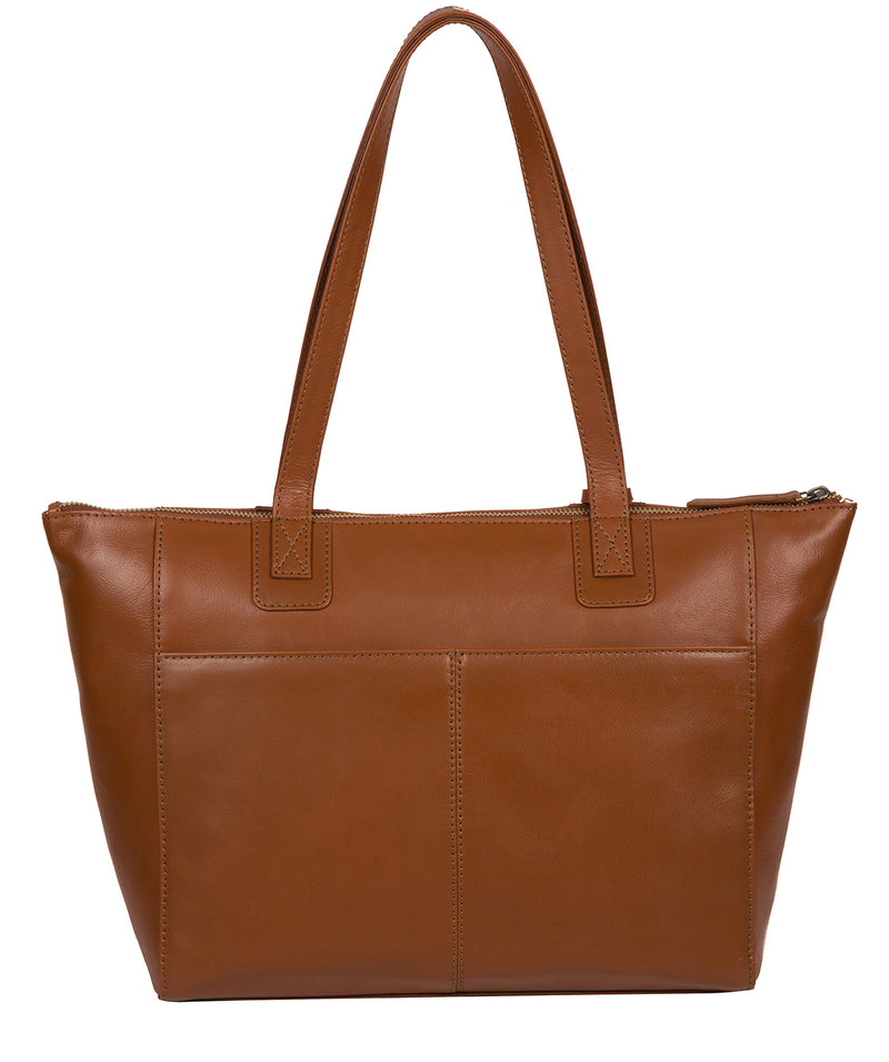 'Gwent' Dark Tan Leather Tote Bag image 3