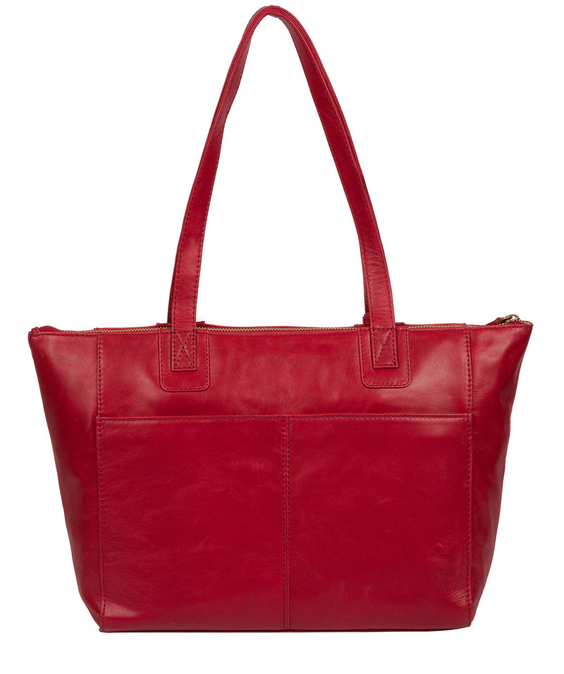 'Gwent' Vintage Red Leather Tote Bag image 3