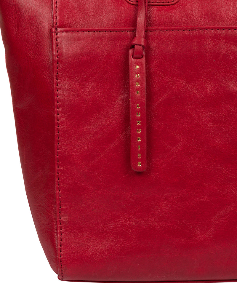 'Gwent' Vintage Red Leather Tote Bag image 6