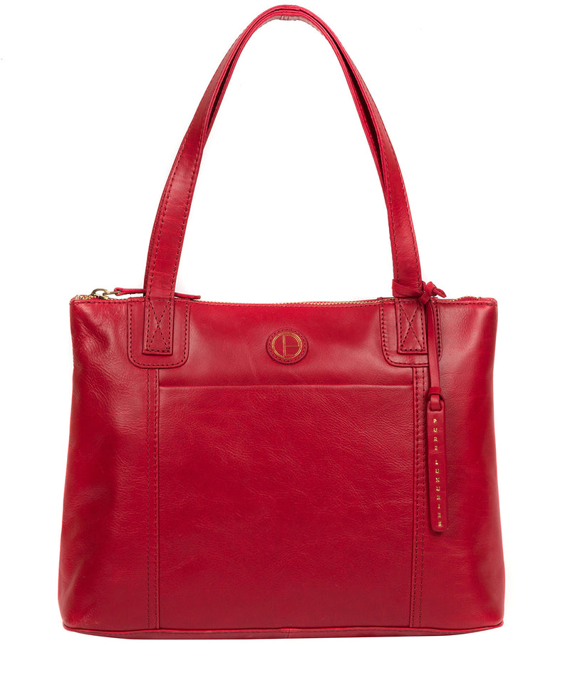'Newark' Vintage Red Leather Handbag image 1