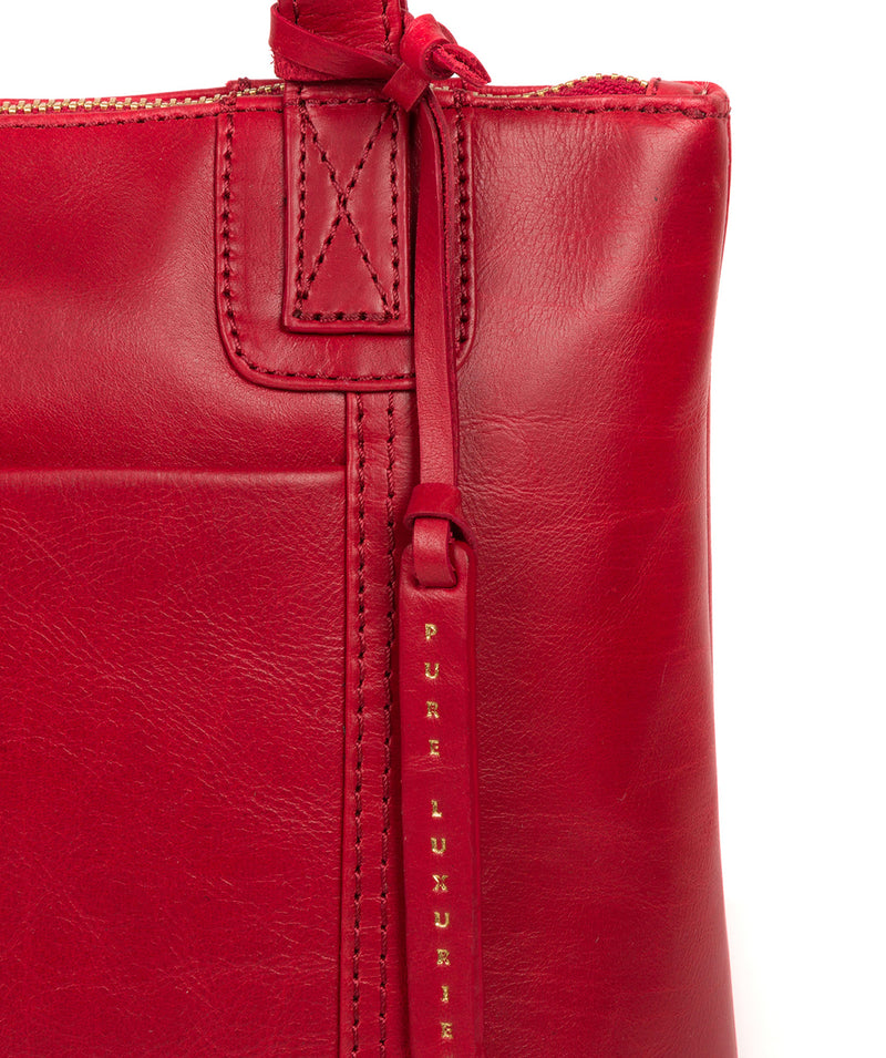 'Newark' Vintage Red Leather Handbag image 6
