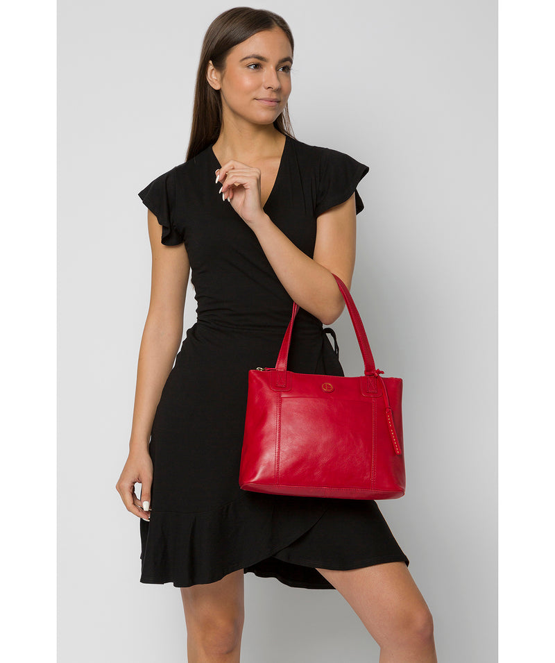 'Newark' Vintage Red Leather Handbag image 2