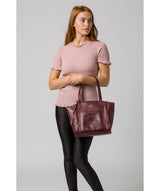 'Jura' Burgundy Leather Handbag image 7