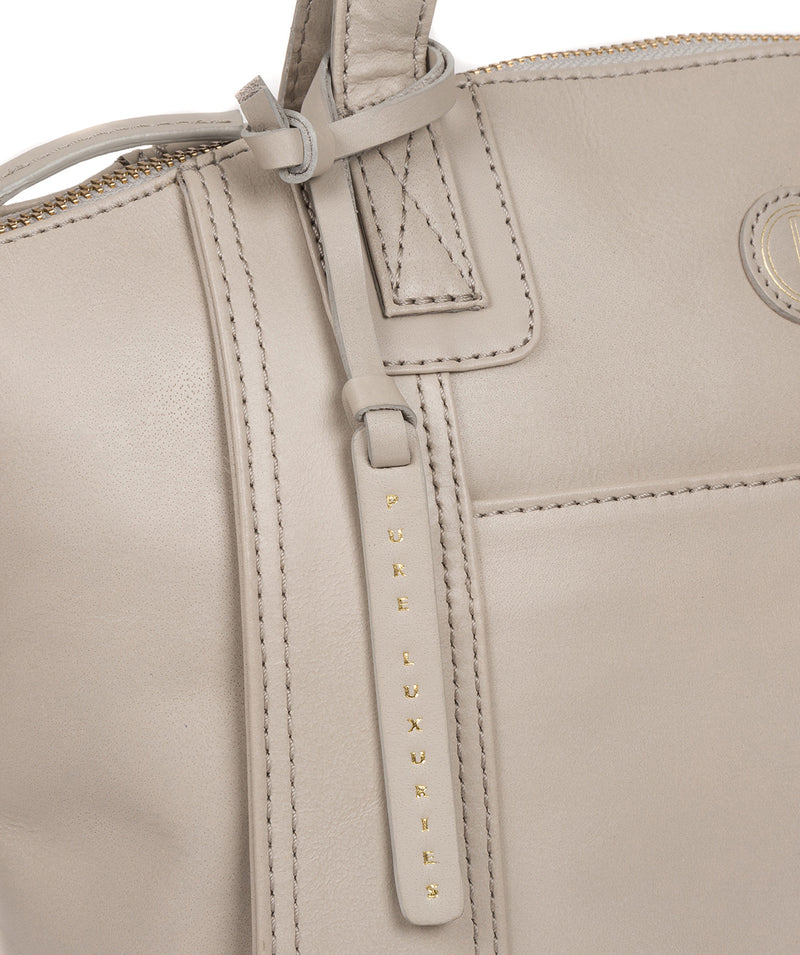 'Jura' Dove Grey Leather Handbag image 6