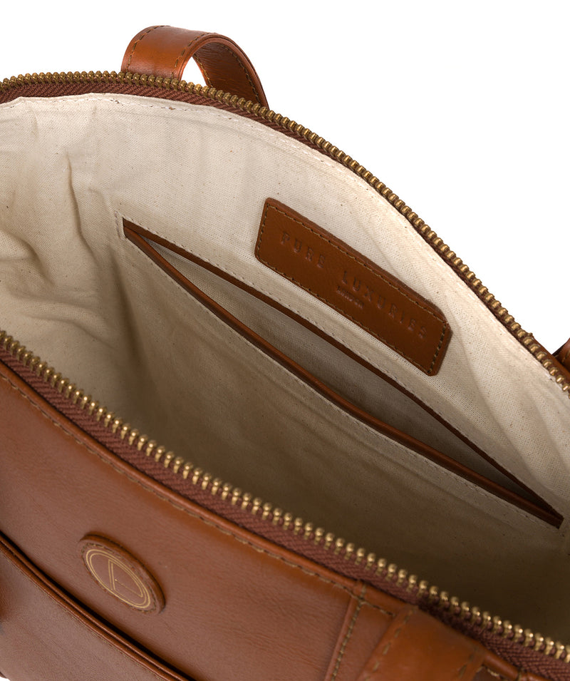 'Jura' Vintage Dark Tan Leather Handbag image 4
