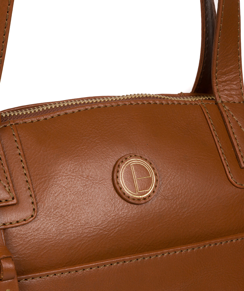 'Jura' Vintage Dark Tan Leather Handbag image 6