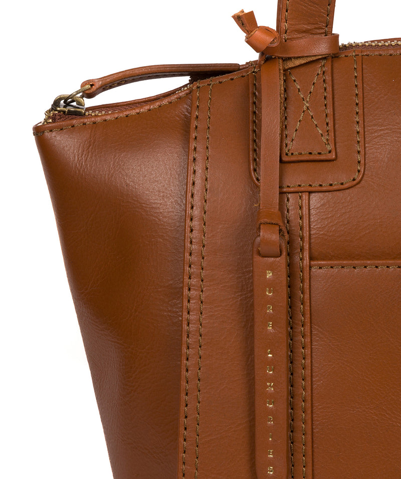 'Jura' Vintage Dark Tan Leather Handbag image 7