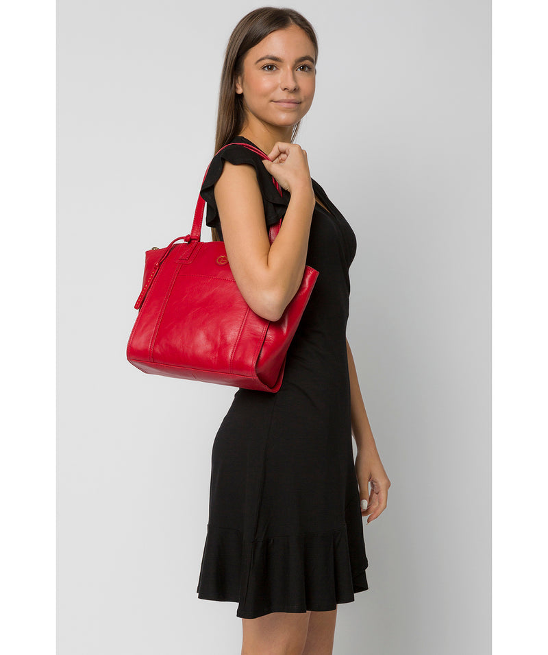 'Jura' Vintage Red Leather Handbag Pure Luxuries London