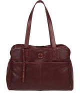 'Beacon' Burgundy Leather Handbag image 1
