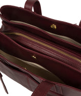 'Beacon' Burgundy Leather Handbag image 4