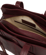 'Beacon' Burgundy Leather Handbag image 5