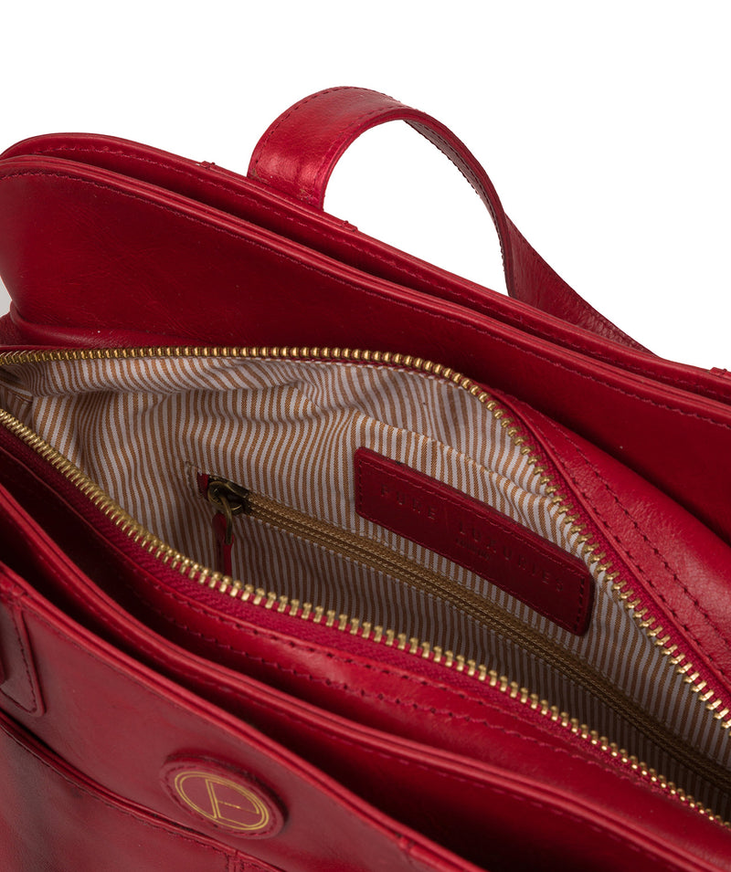 'Beacon' Vintage Red Leather Handbag image 4