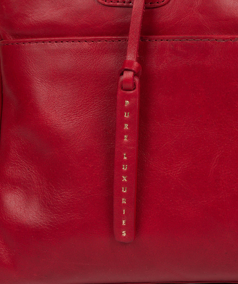 'Beacon' Vintage Red Leather Handbag image 6