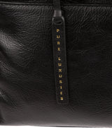 'Beacon' Vintage Black Leather Handbag image 6