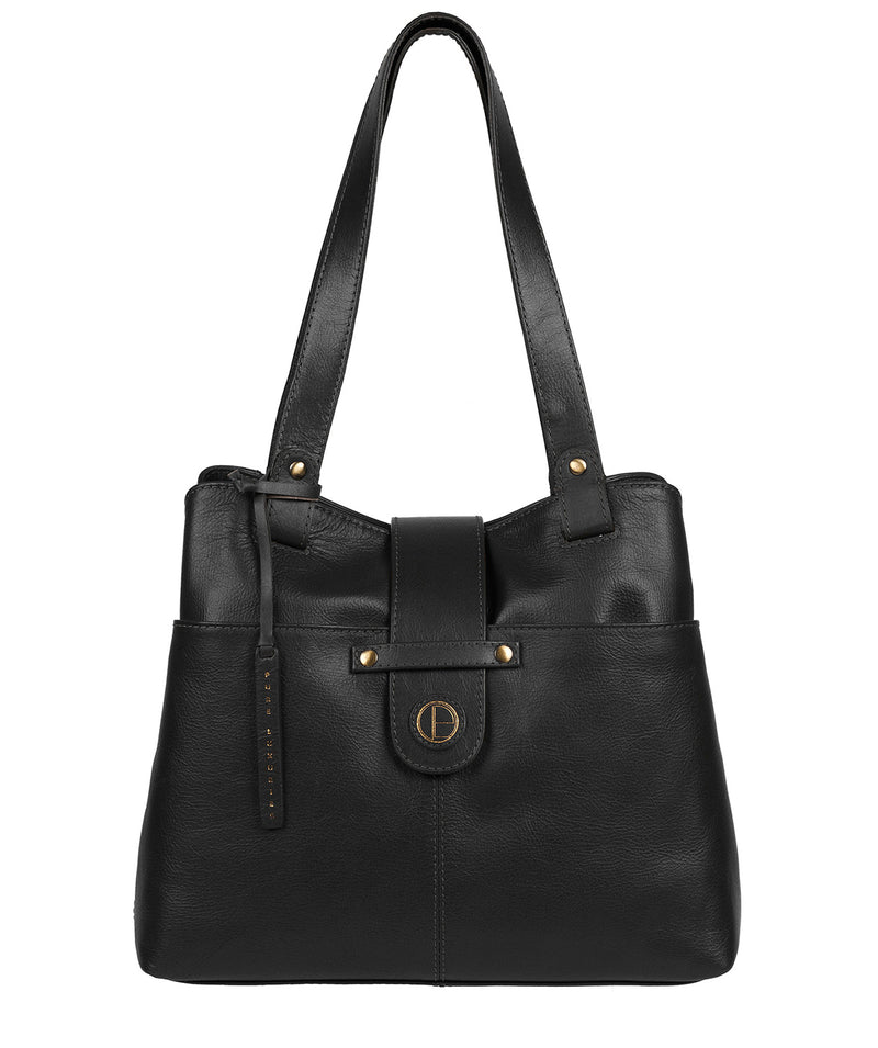 'Bickley' Vintage Black Leather Handbag image 1