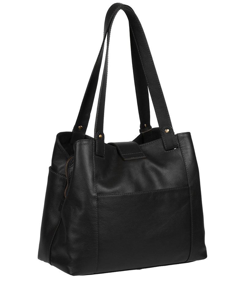 'Bickley' Vintage Black Leather Handbag image 3