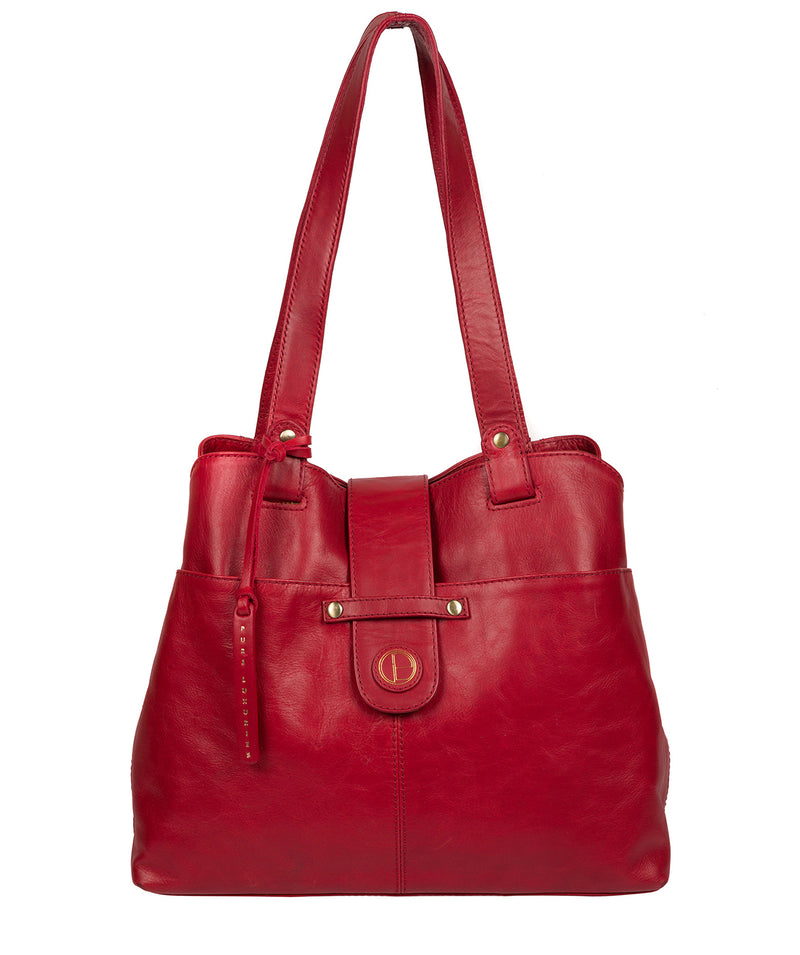 'Bickley' Vintage Red Leather Handbag image 1
