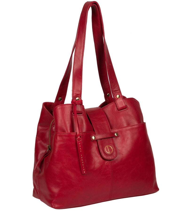 'Bickley' Vintage Red Leather Handbag image 5