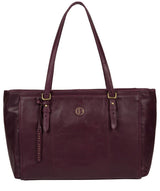 'Wollerton' Blackberry Leather Tote Bag image 1