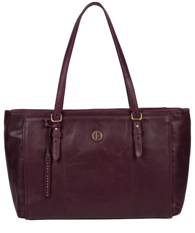 'Wollerton' Blackberry Leather Tote Bag image 1