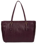 'Wollerton' Blackberry Leather Tote Bag image 3
