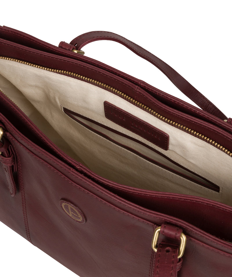 'Wollerton' Burgundy Leather Tote Bag