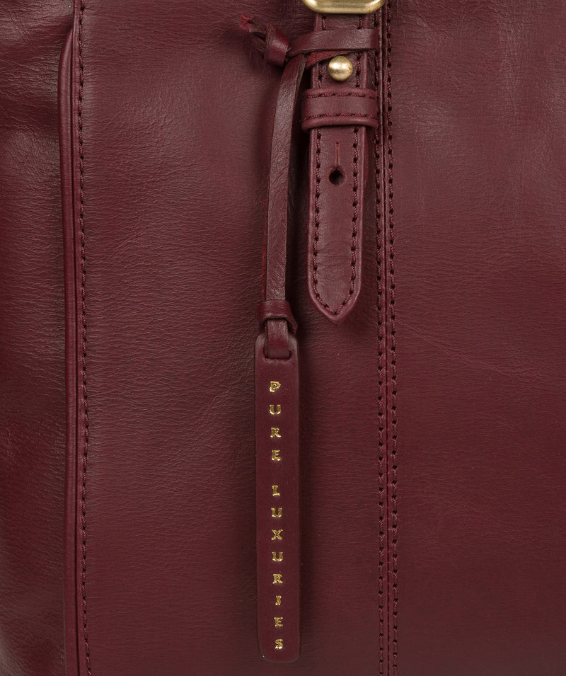 'Wollerton' Burgundy Leather Tote Bag image 6