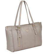 'Wollerton' Dove Grey Leather Tote Bag